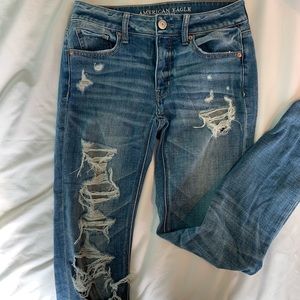 AEO tomgirl ripped jeans